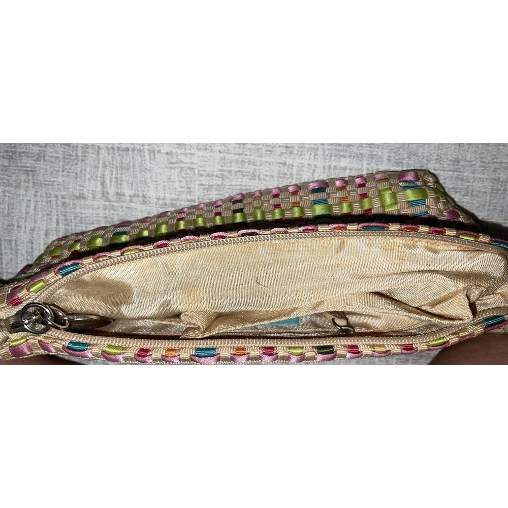 The Sak‎ Spring Bouquet pastel ribbon woven bag purse removeable strap microbag - Picture 10 of 16